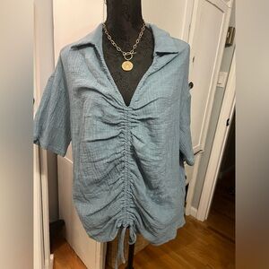 Teal boutique top